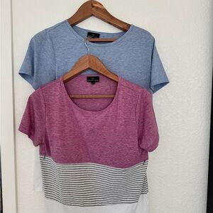 Nursing Queen Colorblock Blue and Pink Tops